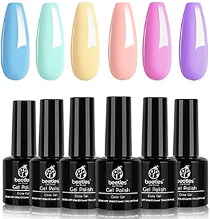 Beetles Gel Nail Polish, Unicorn Collection Pastel Blue Yellow Pink Gel Polish Soak off Baby Blue Yellow Purple Nail Polish Spring into Summer Best Easter Gel Polish Easter Decorations Nail Art Gifts