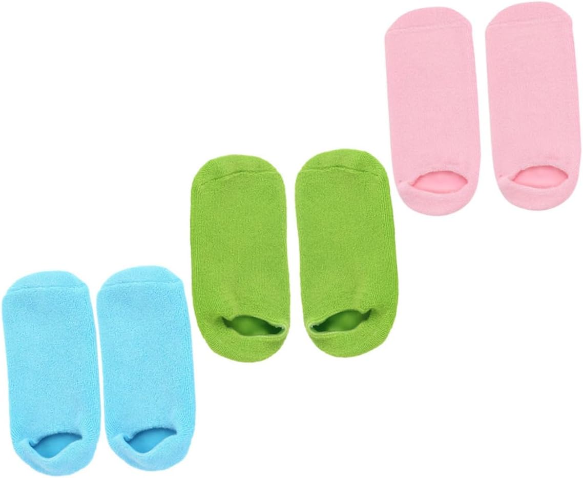 SAFIGLE 6pairs Dry Feet Care Moisturizing Foot Socks Gel Socks for Plantar Fasciitis