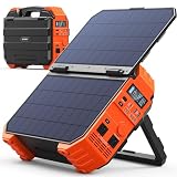 BROWEY 1600W (3200W Peak) Portable Power Station with Built-in Solar Panel