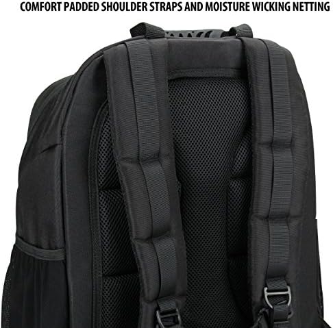 USA Gear Drone Backpack Travel Carrying Bag For DJI Mavic Pro, Spark, Yuneec Breeze, RC Quadcopters & More - Water & Impact Resistant, Customizable Interior, Padded Protection