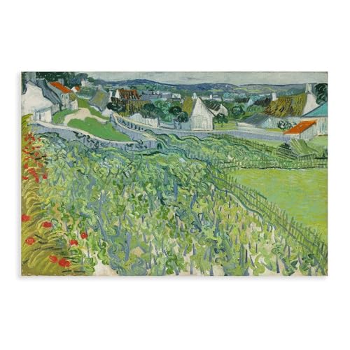 Toile Van Gogh Vignobles à Auvers 61x91cm sans cadre pour deco murale