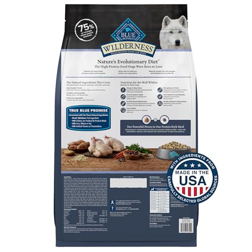 Blue-Buffalo-Wilderness-Senior-High-Protein-Dry-Dog-Food-Wholesome-Grains-with-Ingredients-Chicken Blue Buffalo Wilderness Senior High Protein Dry Dog Food Wholesome Grains with Ingredients Chicken