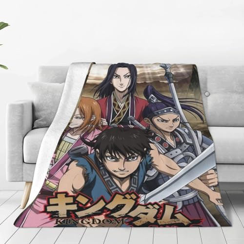 キングダム 毛布 ブランケット 大判 フリーサイズ 暖かい 軽量 ふわふわ 一人用 ソファ ベッド オフィス 膝掛け 洗える 秋冬80"x60"