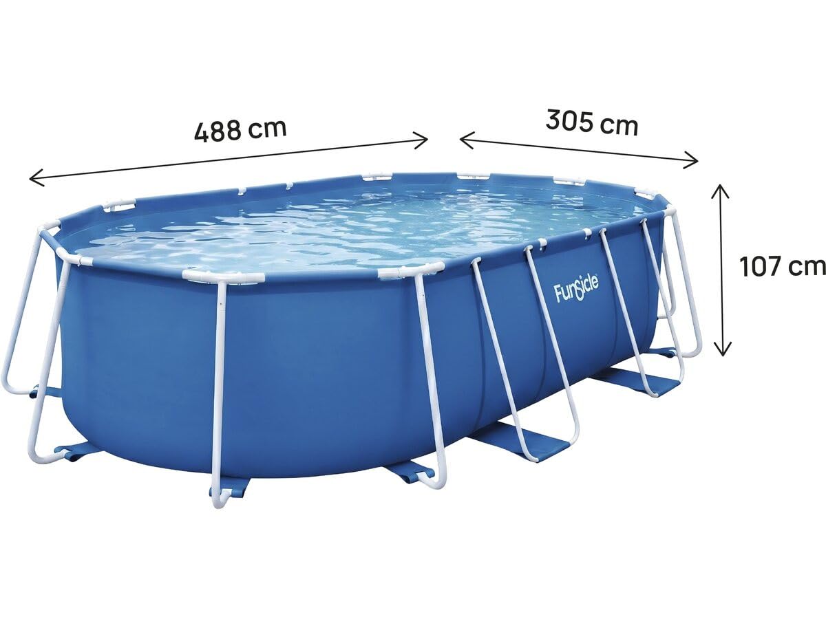 Piscine Tubulaire Ovale Tina - 4,88 x 3,05 x 1,07 m