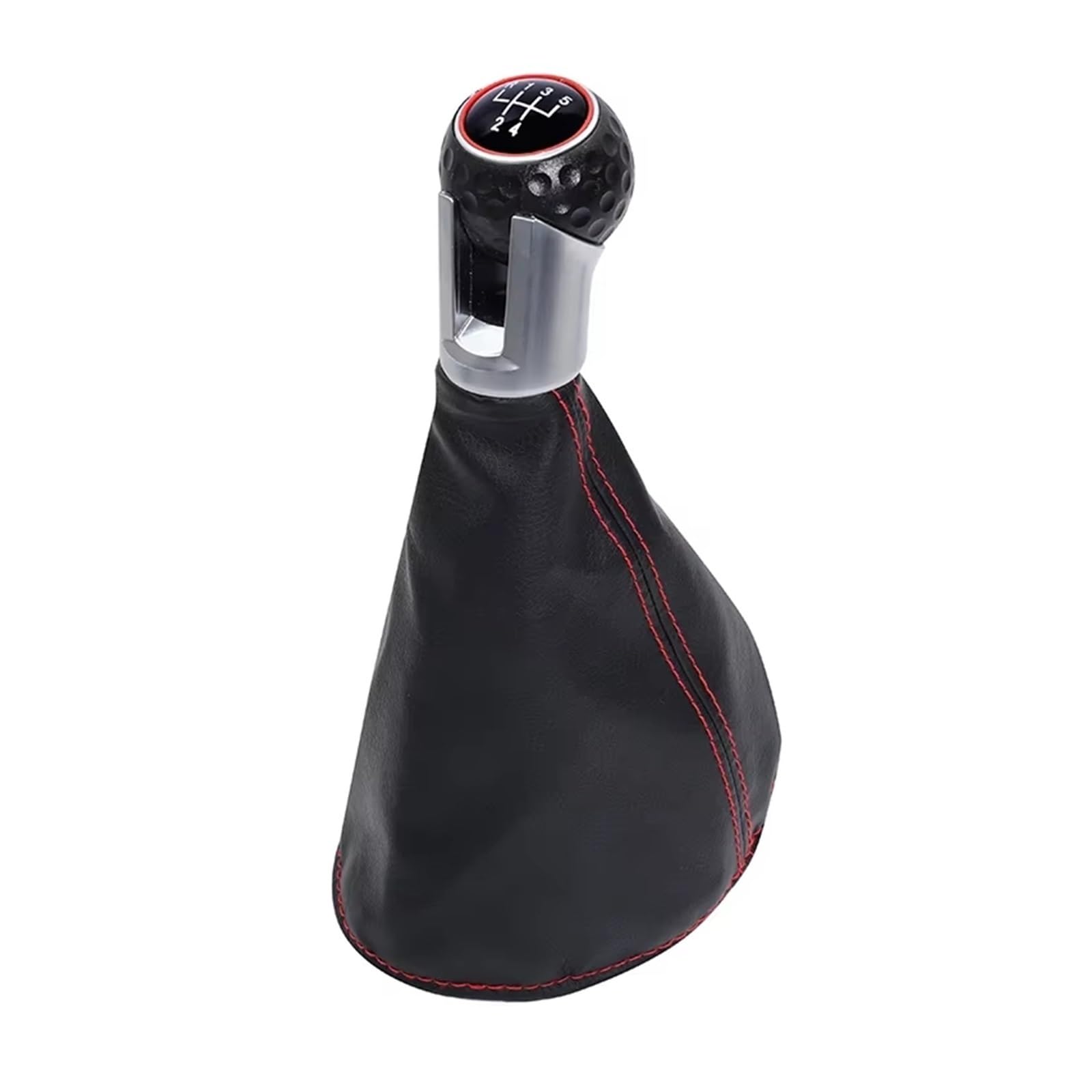 XKOEHXJ Car Gear Shift Knob for VW for Golf 3 for Jetta MK3 for Polo Car Gear Knob Lever Stick Shift 5/6 Speed Manual Transmission PU Leather Gearbox Boot Cover(C-5 Speed)