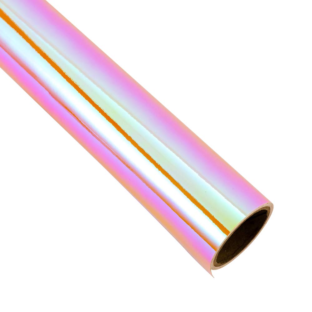 TECKWRAP Vinilo opal cromado 1 pie x 5 pies, rosa amarillo melocotón