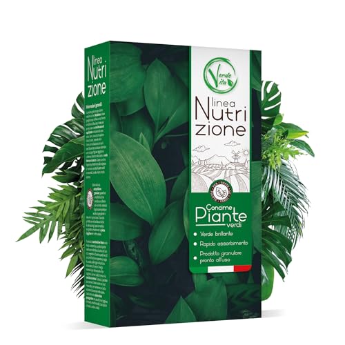VerdeVita Concime Granulare per Piante Verdi Pronto all'Uso – Fertilizzante a Rapido Assorbimento - Nutrimento Completo per Foglie Rigogliose - Uso Interno ed Esterno