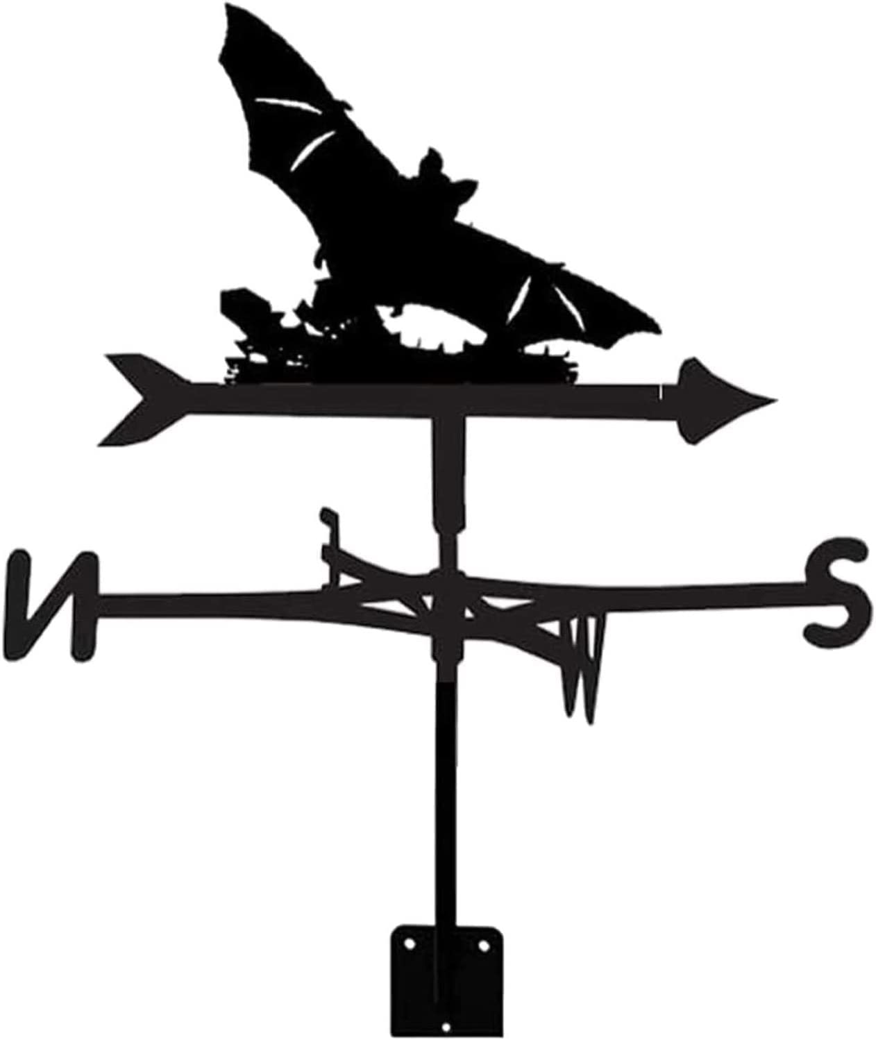 WIQUYBML Weather Vane Bat Decoration Weathervane, Wind Direction Indicators Kit for Outdoor Garden Lawn/Bat/35 * 50Cm