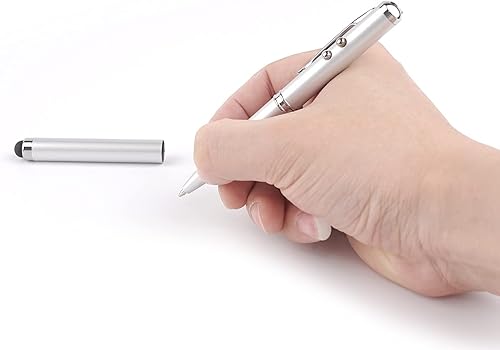 Miniatura 3 de Bolígrafo multifunción de metal, lápiz capacitivo para pantalla táctil, linterna con luz blanca, infrarrojos, regalos creativos de Navidad y