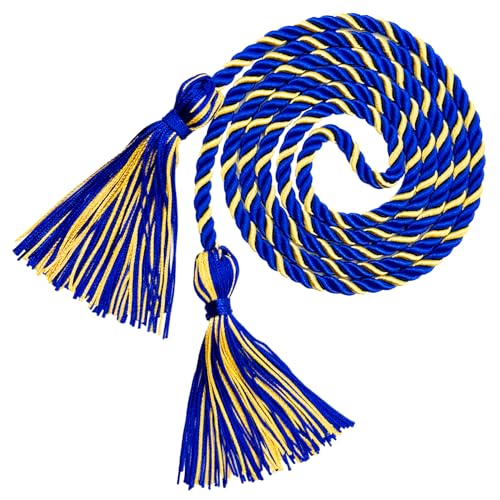 Image of Graduation Honor Cords Royal Blue and Gold Graduation Cords, 67 inch Long for Graduation Students