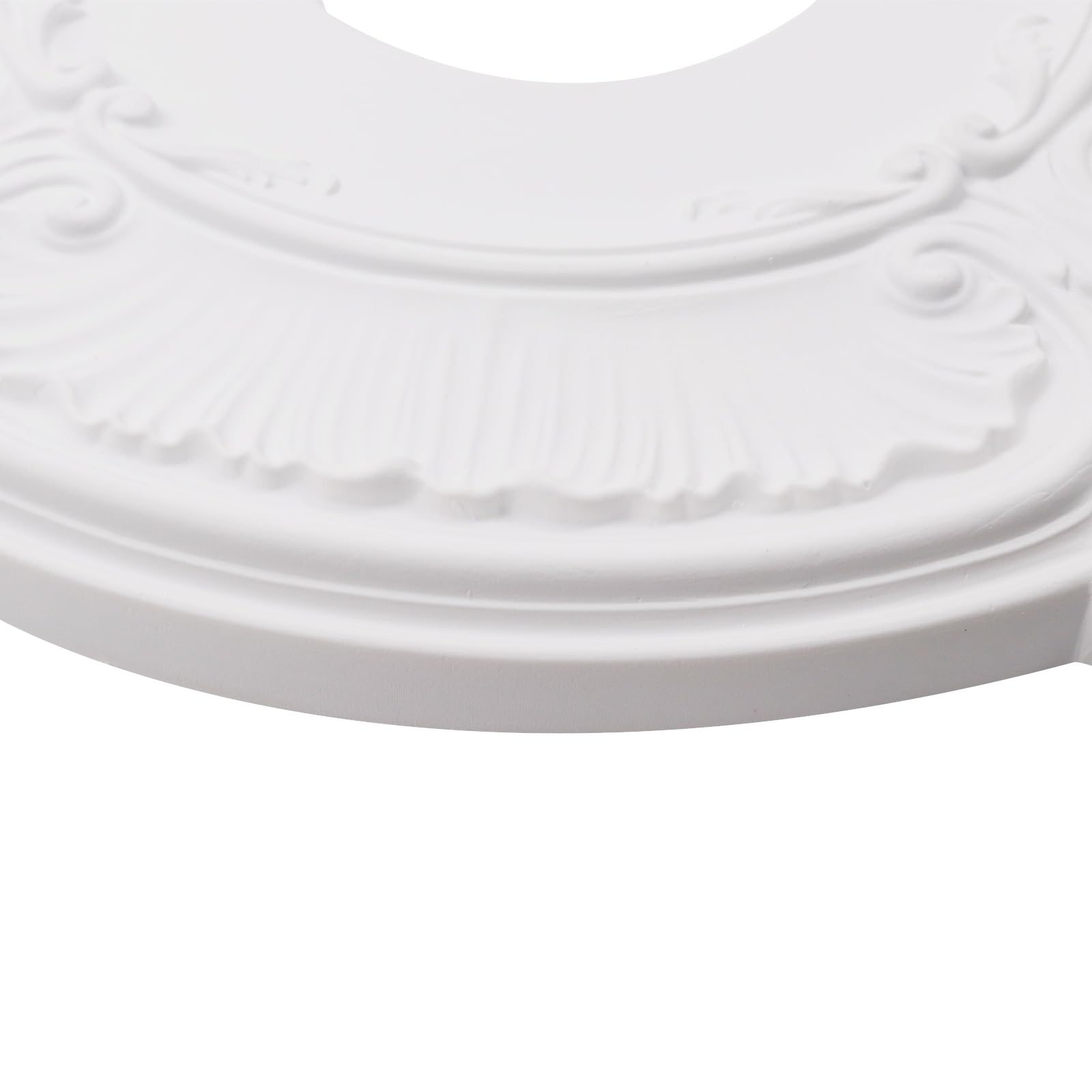 Antrader 2Pcs PU Ceiling Medallion Decorative Trim Ring,12"OD x3"ID,White — Amazon image 7