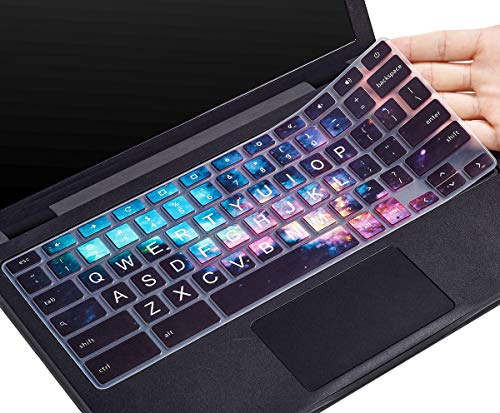 CaseBuy Keyboard Cover for Dell 11.6 Chromebook / Dell Chromebook 11 3100 3120 3180 3181 3189 5190 P22T 11.6" / Dell Chromebook 13 3380 13.3 inch, Dell Chromebook Skin(Upper CASE, Black Galaxy)