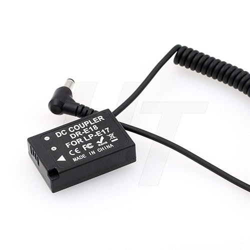 Miniatura 2 de DR-E18 DC Acoplador Dummy Batería para LP-E17 Canon RP R50 R100 R10 R8 800D 760DRebel T7i T6s T6i 8000D KISS X8i DSLR Cámara