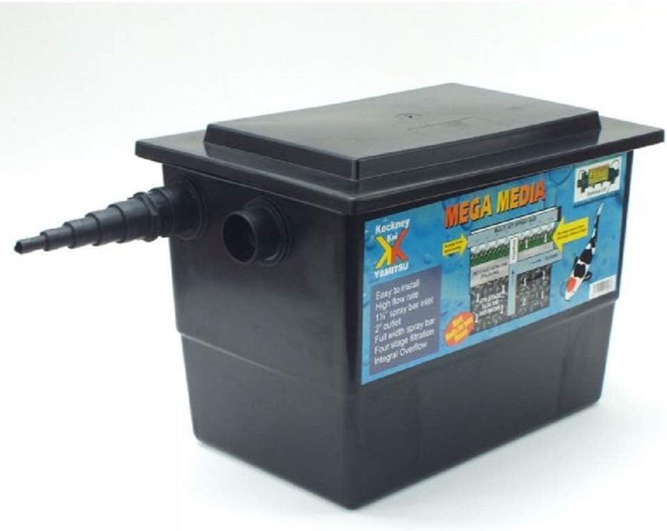 Kockney Koi Yamitsu Mega Black Box Pond Filter Fish Goldfish Koi Carp Pump Fed