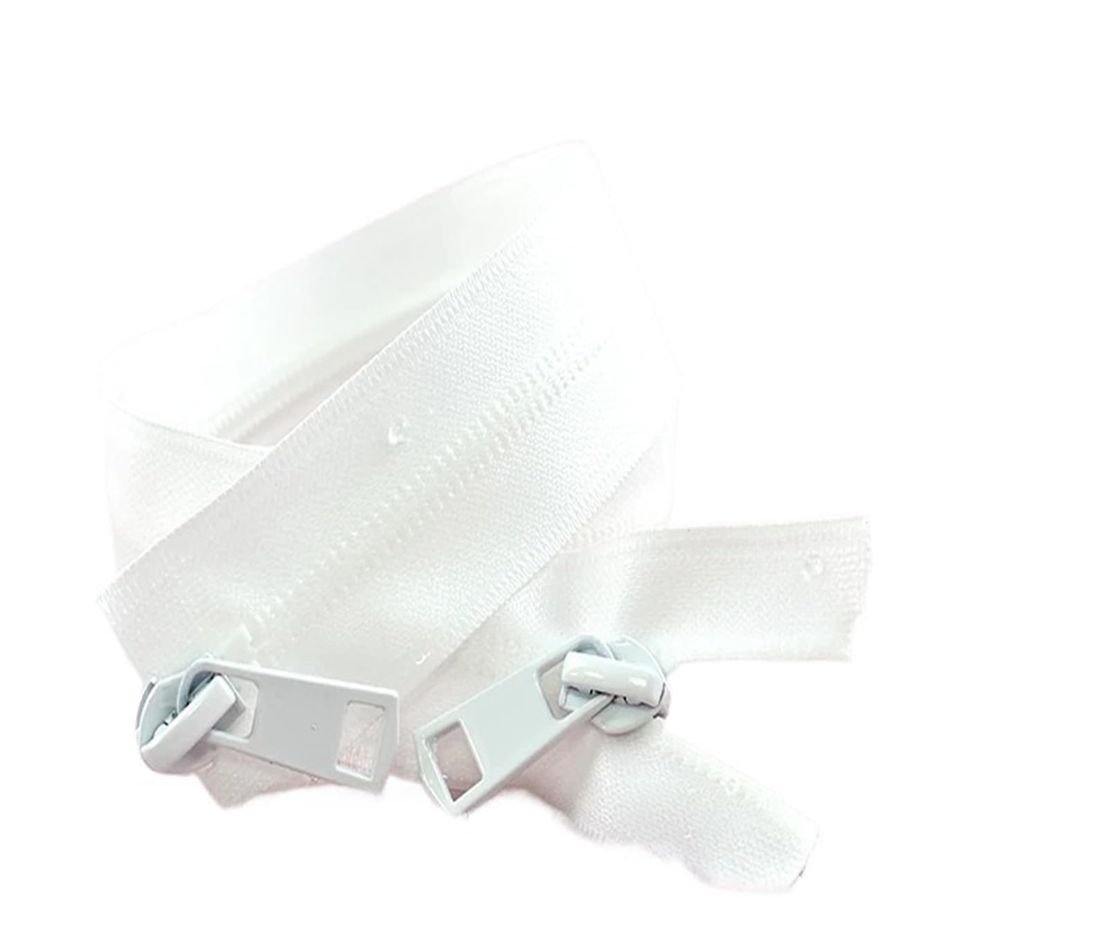3Pcs 5# 20-150cm Waterproof Zippers Double Slider Open-End Nylon Zipper for Jacket Tent Invisible Closure Zip Sewing Accessories(White,60cmNo5)