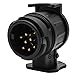 Produktbild 13 Pin Steckdose - MASO Anhänger Stecker wasserdicht Anhänger Elektrik Stecker Adapter 7 Pin auf 13pin Anhänger LKW Caravan Anhängerkupplung Anhänger Steckdose Adapter Adapter