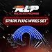 RLP Silicone Spark Plug Wires Set Blue 8.0mm Compatible with Jeep 91-99 Cherokee 91-92 Comanche 93-98 Grand Cherokee 91-99 Wrangler L6 4.0L Replace 56041856AA - Pack of 7