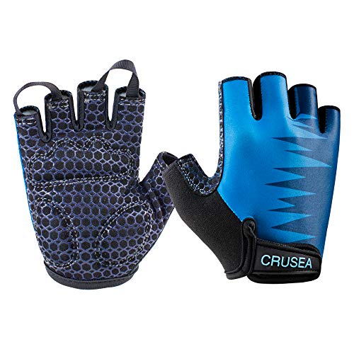 Fingerless Bike Cycling Shockproof Foam Padded Sports Gloves UV Protection for Bicycles, Fishing, Canoeing, Kayaking, Rowing, Hiking, Paddling, Driving - Women (XL)