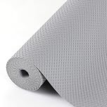 Drawer Liners, Hersvin 45cmx500cm Kitchen Shelf Liners Non-Adhesive Cabinet Mats Cupboard Protector EVA Plastic Lining Waterproof Washable Wipeable Anti-Slip Mats (Light Grey/Dot)