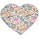 GIRAFFENLAND Leinsamenkissen Herz ca. 30x25cm - Bio Stoff Flower Power - Wärmekissen - Körnerkissen für Mikrowelle und Backofen