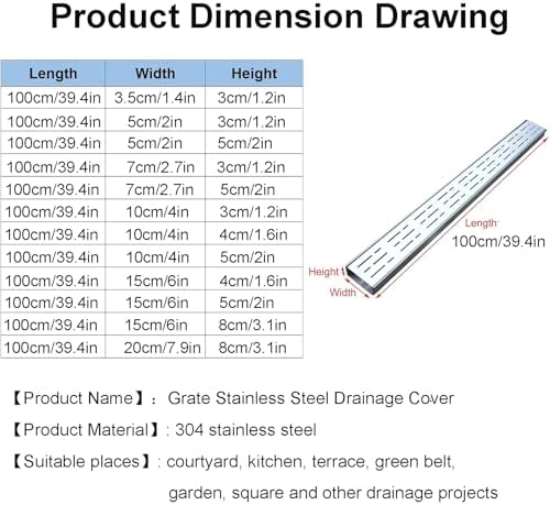 Slim Floor Trench Drains for Driveways & Yards – 3.5x5cm Guttering Pipe & Sewer Cover System for Efficient Pool Deck & Underground Drainage Solutions