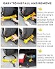 Turnart Wheel Lock Clamp Fits Tyres 7 to 11" Adjustable Anti Theft Device for Cars Vans Motorcycle Trailer, 3 Keys, Yellow/Black #3