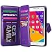 ULAK Galaxy S5 Case, Samsung S5 Wallet Case, Fashion PU Leather Magnet Wallet Flip Case Cover with Built-in Credit Card/ID Card Slots for Samsung Galaxy S5 SV Galaxy S V i9600- Purple