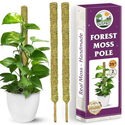 Duspro AS 2 Pack 25 Inch Real Moss Pole cover