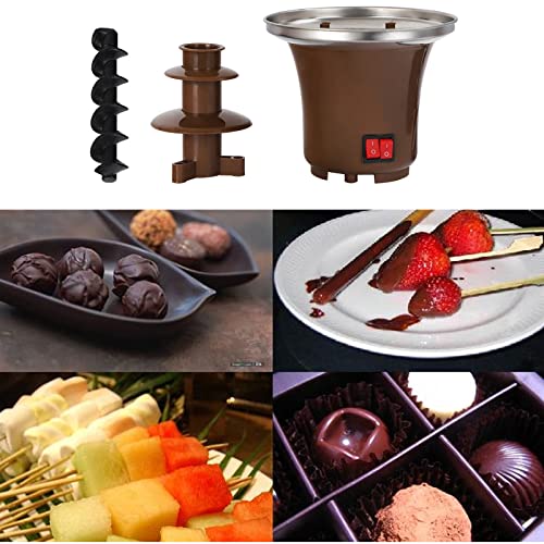 MáQuina De Fonte De Chocolate EléTrica, Fondue De Cachoeira De Chocolate Diy De 3 Camadas, Mini MáQu