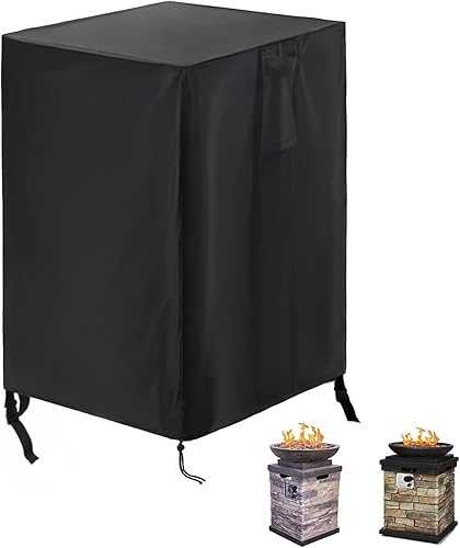 Miniatura 7 de POMER Cubierta para hoguera, cubierta redonda de 30 pulgadas para bali al aire libre para fogata de gas, cubierta de columna impermeable de gas