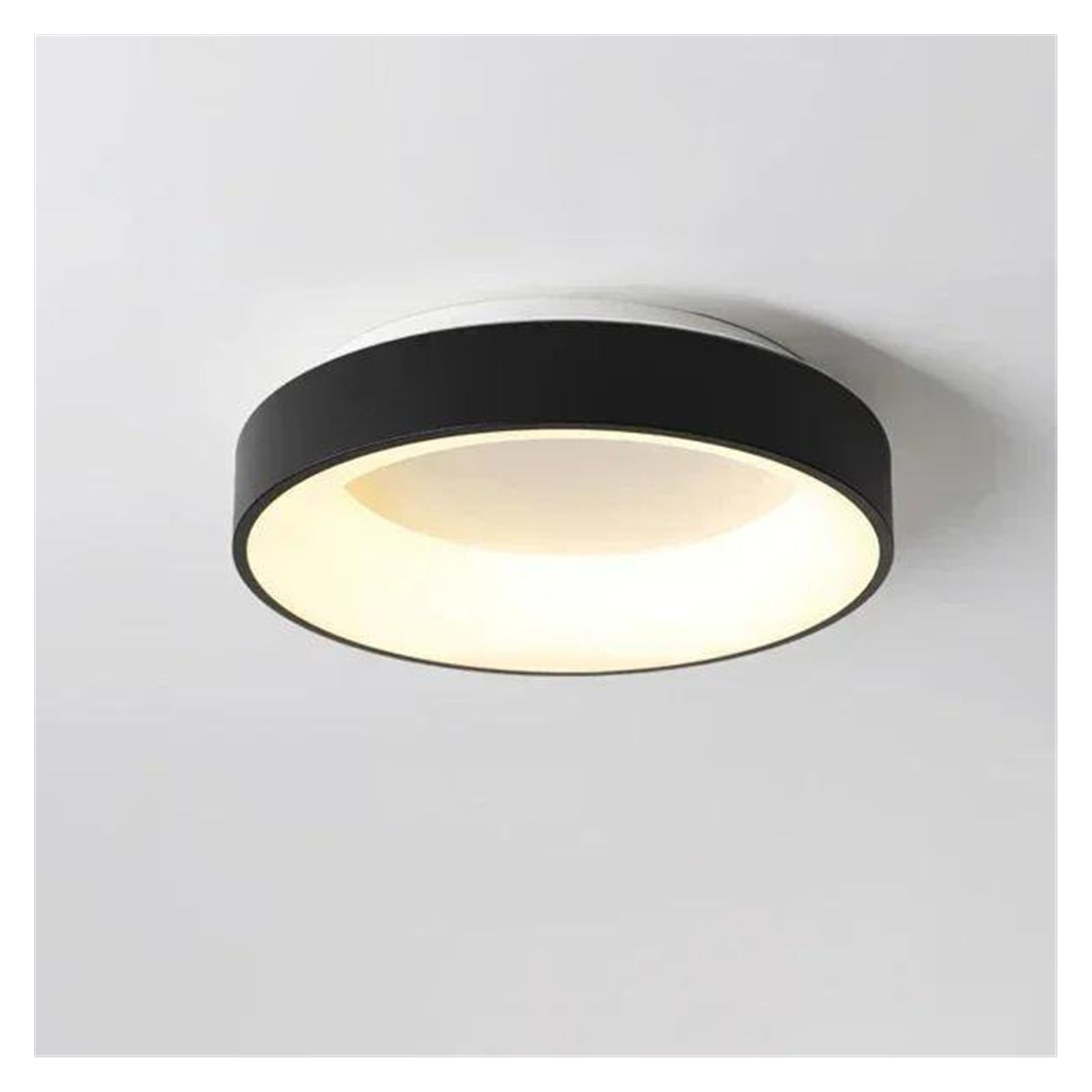 Plafonnier LED rond noir suspendu pour salle à manger