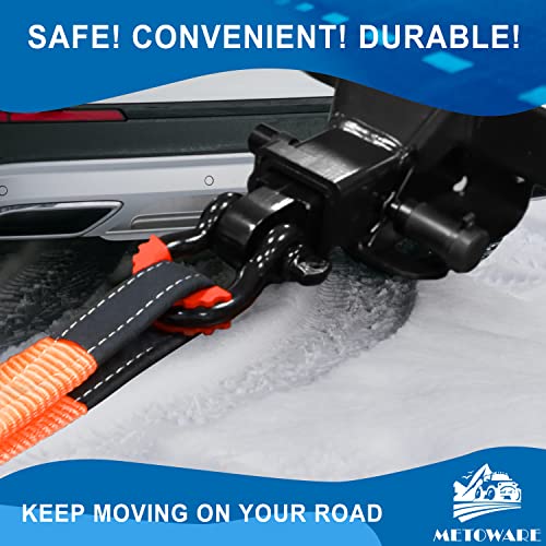 Metoware 2 Pack D Ring Shackles 3/4" Off Road Shackles Tow Winch Shackles 45,000Lb Break Strength Heavy Duty Shackles With Washers For Tow Strap Winch Off Road Vehicle Recovery #TOP4