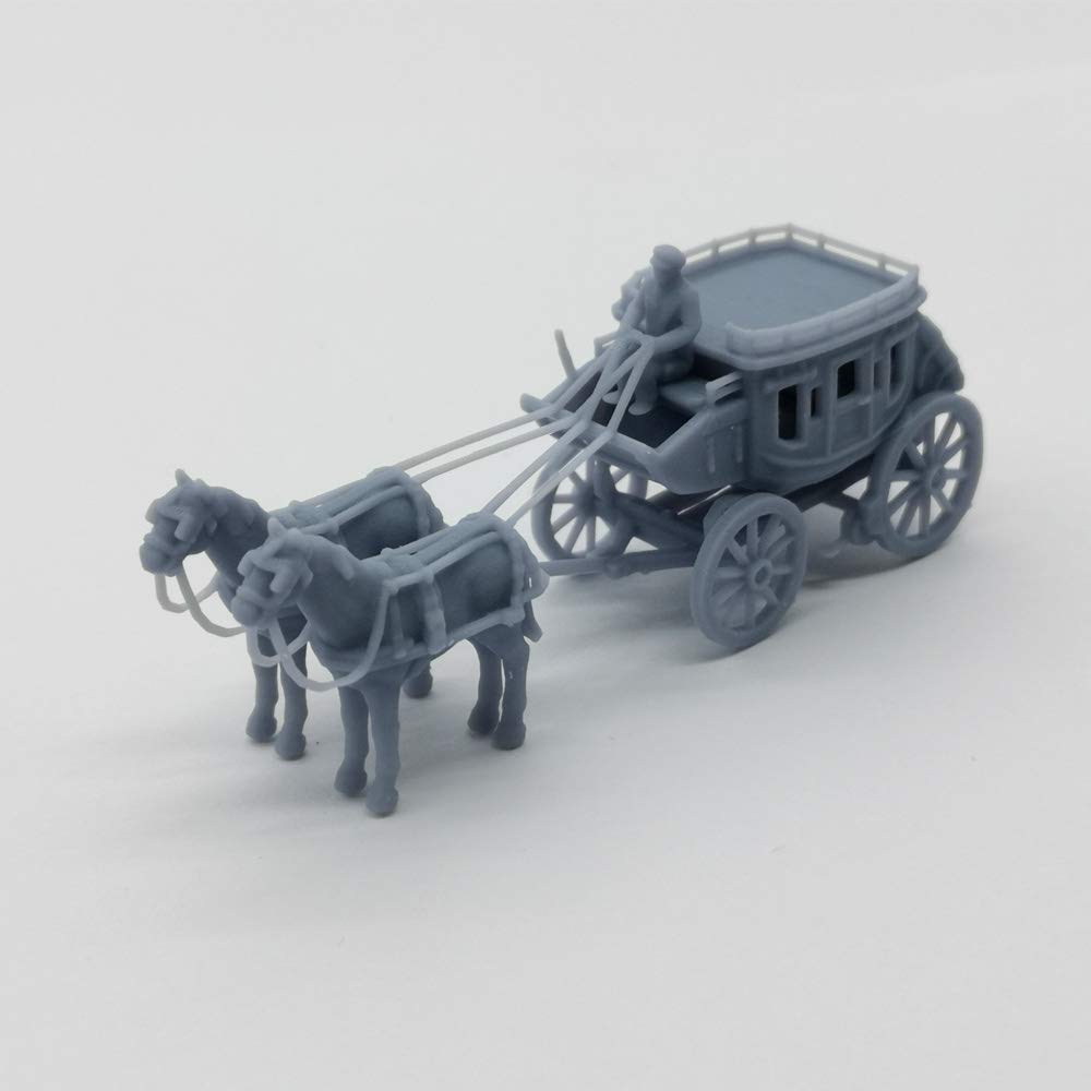 Outland Models Railway Scenery Vehicle Old West Carriage/Wagon - Stagecoach 1:87 HO Scale