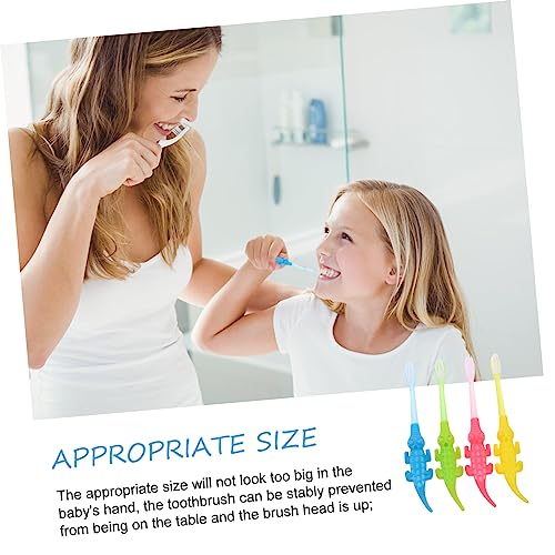 minkissy 16 Stk Kinderzahnbürste Reinigungszubehör Vegane Bio-Zahnbürste Hygienische kinder toothbrush Hand Cartoon-Borsten- pp – Bild 8