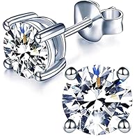 1/2/3ct Moissanite Stud Earrings