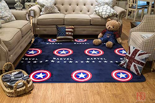DONGART Haushalts rutschfeste gepolsterte Wohnzimmer Matte Schlafzimmer krabbeldecke Cartoon spieldecke Hause Matte US kapitän 120 * 190 cm