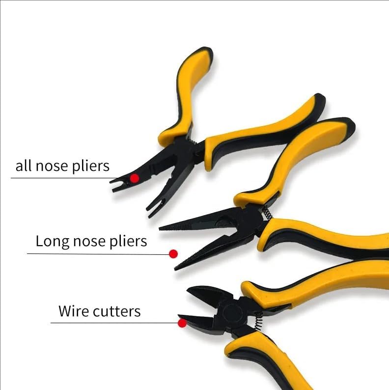 Ball Link Plier Helicopter Airplane Car Repair Tool Kit Tool For Rc Toy Model Long Nose Pliers Oblique Head Shear (3pcs Set)