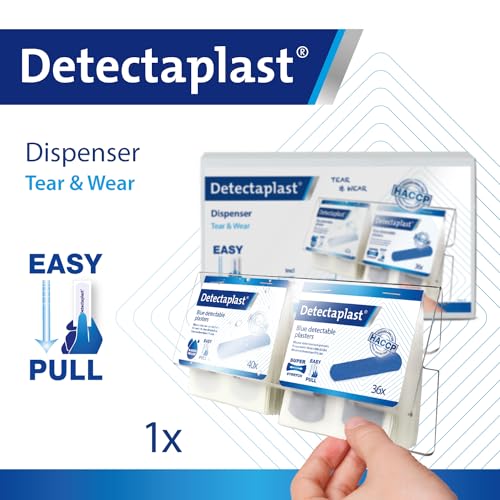 Distributore Di Cerotti Assortiti Tear & Wear Detectaplast, Confezione Da 76 Cerotti Rilevabili Impermeabili, Elastici E Adesivi Per Kit Di Primo Soccorso Per La Ristorazione - 2