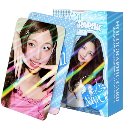 PYAJUU TWICE Photocards 124 PCS Twice Album Photo Cards Set 60PCS Photocards with 64 PCS Stickers KPOP Gift Lomo Merch for Fans Boys and Girls Greeting Cards 2026 (NAYEON)