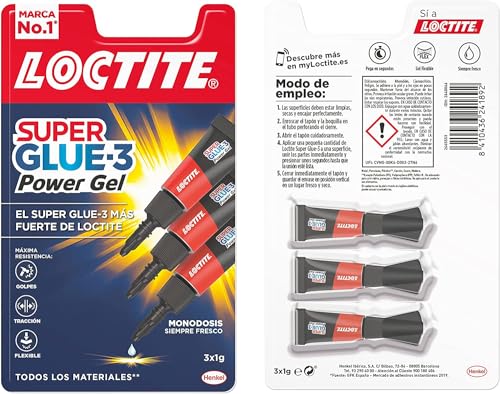 Loctite Super Glue-3 Power Flex Mini Trio Set mit Klebstoff, 3 Stück à 1 g