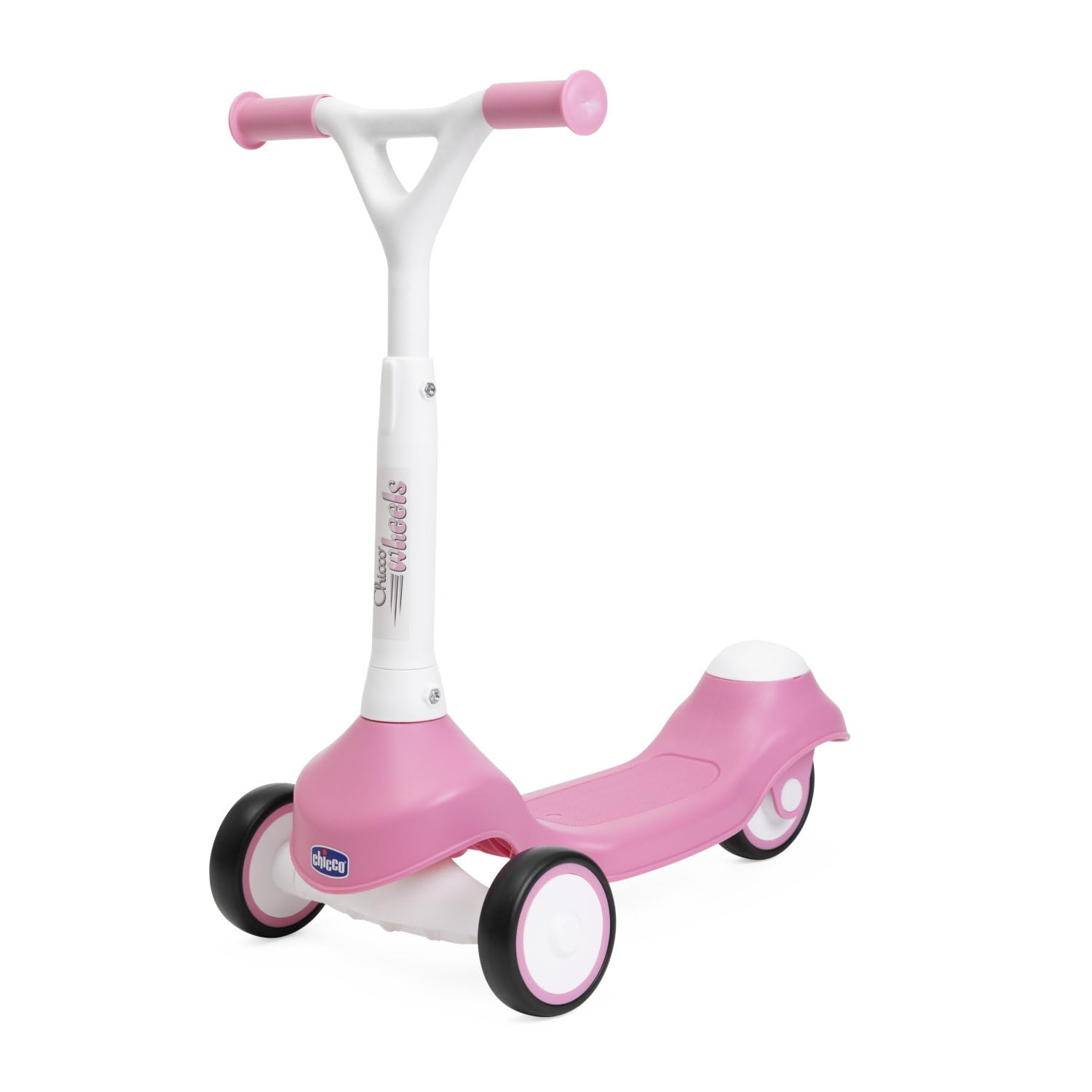 Chicco Mi Primer Patinete Rosa para Niños de 2 a 5 Años, 3 Ruedas de Goma Antideslizante y Estructura Robusta y Ligera, Desarrollo del Equilibrio y Habilidades Motoras, Capacidad Máxima 20 kg, Rosa