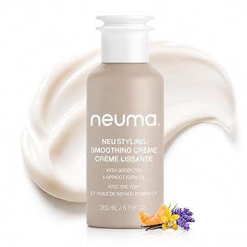 Neuma Neu Styling Smoothing Hair Creme, 6.7 FL Oz | Lightweight Frizz Control Cream Enriched with Shea Butter & Apricot Kernel Oil for Soft, Smooth & Shiny Hair | Color-Safe Formula