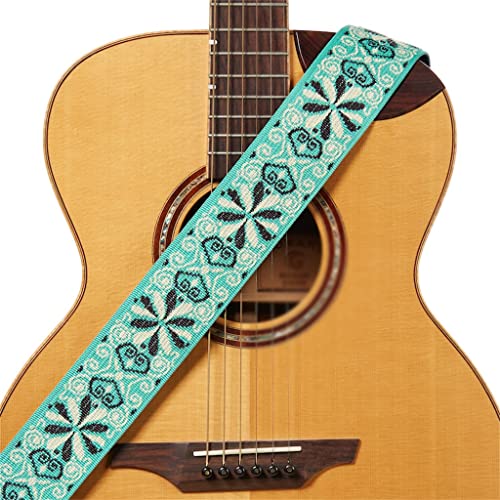 CZDYUF Sangle de Guitare brodée Vert Vintage Sangle de Basse adaptée à Divers modèles de Guitare Acoustique Guitare électrique - Les Beatles, Paul McCartney, John Lennon, RIngo Starr, George Harrison CZDYUF Sangle de Guitare brodée Vert Vintage Sangle de Basse adaptée à Divers modèles de Guitare Acoustique Guitare électrique
