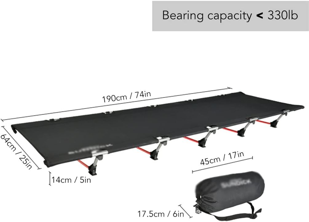 Portable Folding Camping Single Person Outdoor Foldable Bed for Sleeping Hiking Backpacking Picnic Mat