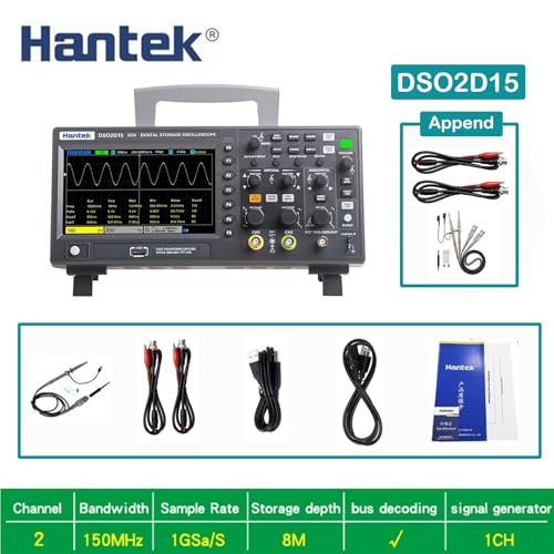 Hantek 2D15 Digital Storage Lab Oscilloscopes 2Ch Channel 150Mhz Bandwidth 1Gsa/S thumb #1