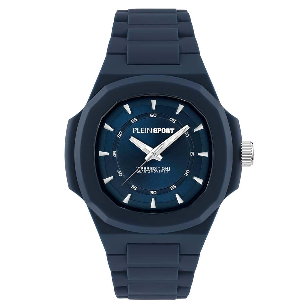 Plein Sport Unisex zegarek analogowy kwarcowy Viper Edition I niebieski PSOGA0125 silikon