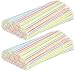Produktbild com-four® 400 Flexible Trinkhalme, Strohhalme in verschiedenen bunten Farben (400 Stück - bunt gestreift V2)