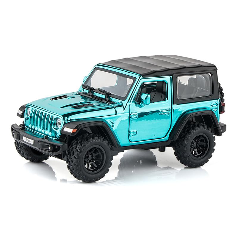 Modelo de auto 1:32 Wrangler Rubicon azul miniatura 1