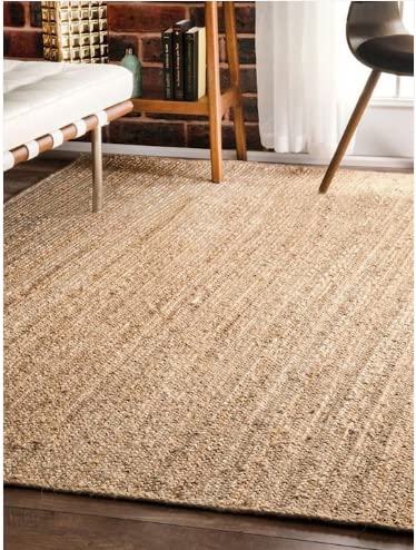 Beautiful Indian Handmade Braided Home Decor Pure Jute Area Rugs Floor Decor Rugs (Natural, 2' Round) #TOP1