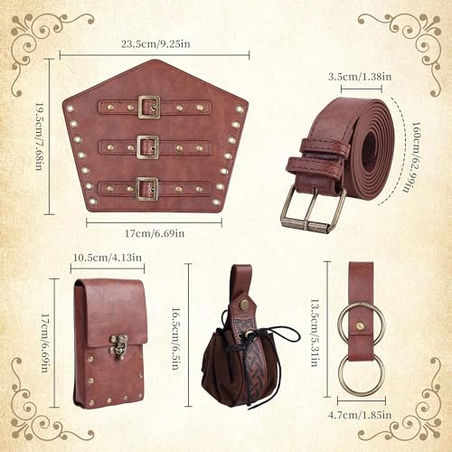 HHCSVJHS Renaissance Belt Pouch for Women Men, Brown G by HHCSVJHS - Used condition - Image 4